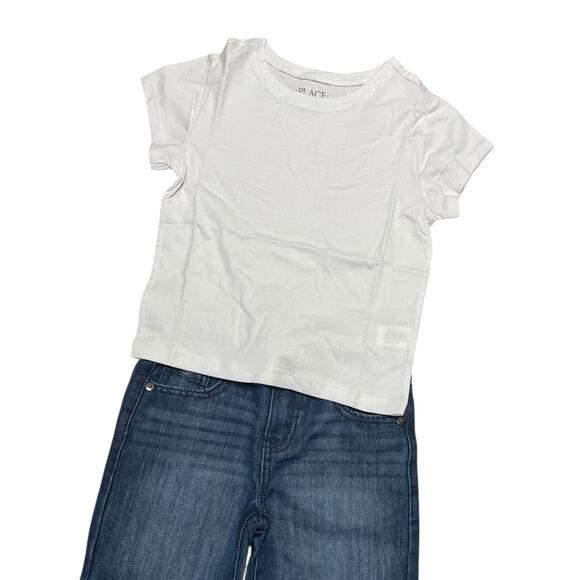 The Children's Place Girls White Short Sleeve T-Shirt XS - Picture 1 of 7